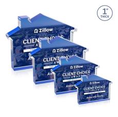 Homestyle Full Color Double Sided Blue Abstract / Misc Acrylic Award - House Awards