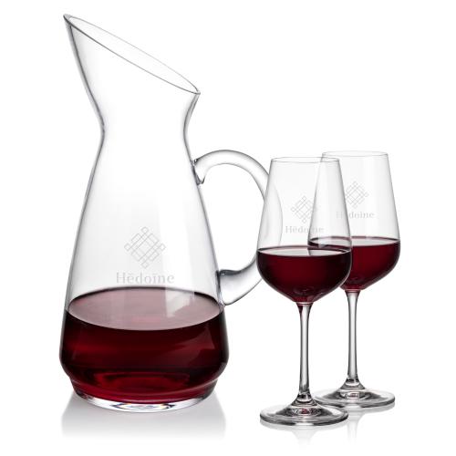 Taroni Carafe & Laurent Wine Corporate Recognition Gifts - Etched Barware - Taroni Carafe & Laurent Wine
