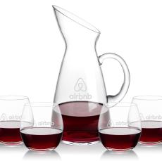 Taroni Carafe & Redmond Stemless Wine - Corporate Recognition Gifts