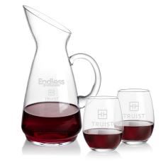 Taroni Carafe & Stanford Stemless Wine - Corporate Recognition Gifts
