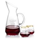 Taroni Carafe & Tucson Gold Stemless Wine