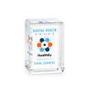 Fulton Cube Full Color Vertical Rectangle Crystal Award