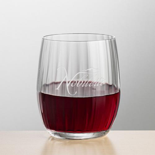 Corporate Gifts, Recognition Gifts and Desk Accessories - Etched Barware - Wine Glasses - Stemless Wine Glasses - Amerling Stemless Wine - Deep Etch 10oz
