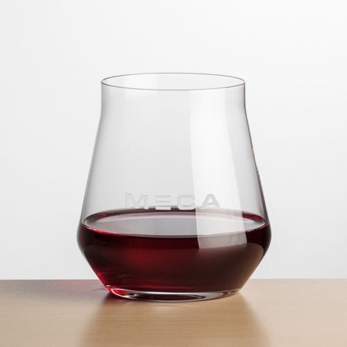 Corporate Gifts, Recognition Gifts and Desk Accessories - Etched Barware - Wine Glasses - Stemless Wine Glasses - Bretton Stemless Wine