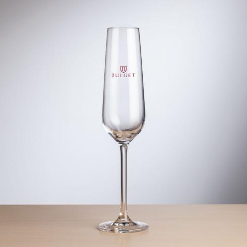 Corporate Gifts, Recognition Gifts and Desk Accessories - Etched Barware - Elderwood Flute - Imprinted 7oz