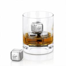 Swiss Force S/S Ice Cube Set of 4 - Etched Barware