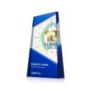 Amstel Full Color Blue Obelisk Crystal Award
