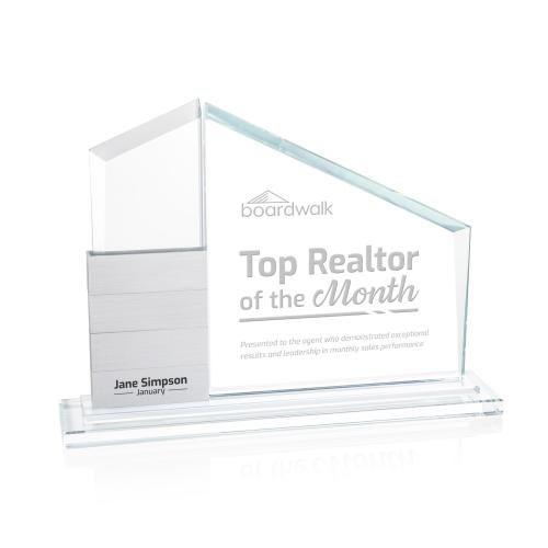 Castlewood Add-a-Block Silver Crystal Award Corporate Awards - Crystal Awards - Castlewood Add-a-Block Silver Crystal Award