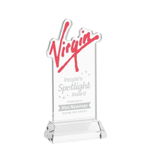 Corporate Awards - Crystal Awards - EdgeCraft Rectangle on Hartford - Clear (via Air)