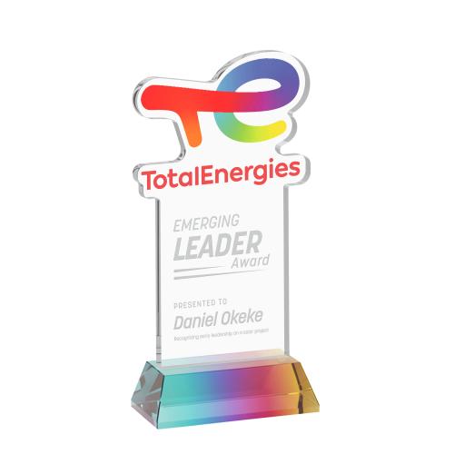 Corporate Awards - Crystal Awards - EdgeCraft Rectangle on Hartford - Prismatic (via Air)