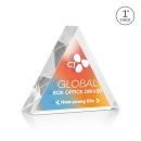 Spartan Triangle Full Color Double Sided Clear Diamond Acrylic Award