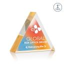 Spartan Triangle Full Color Double Sided Gold Diamond Acrylic Award