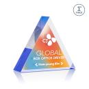 Spartan Triangle Full Color Double Sided Blue Diamond Acrylic Award