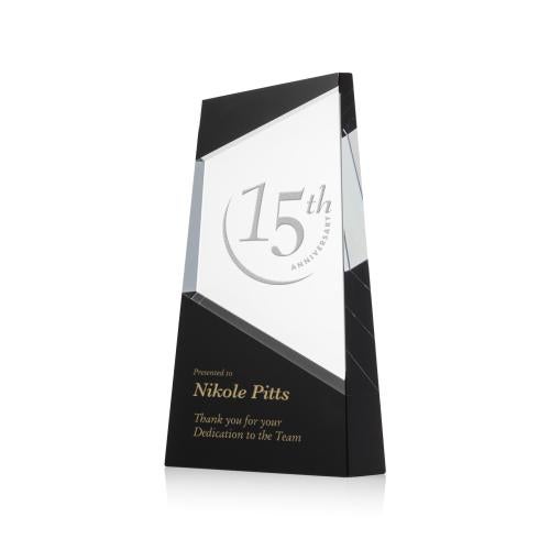 Corporate Awards - Crystal Awards - Crystal Pillar Awards - Amstel Black  Obelisk Crystal Award