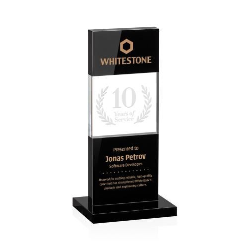 Corporate Awards - Crystal Awards - Basilia Black Crystal Award