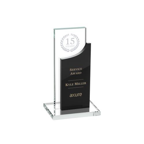 Corporate Awards - Crystal Awards - Maranella Black  Rectangle Crystal Award