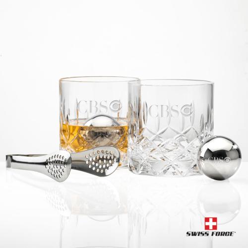 Swiss Force® S/S Balls & 2 Denby OTR Corporate Recognition Gifts - Etched Barware - Swiss Force® S/S Balls & 2 Denby OTR