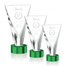 Employee Gifts - Mustico Green Abstract / Misc Crystal Award
