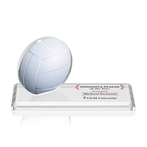 Corporate Awards - Eco Friendly Awards - Wood Awards - Northam Full Color Volleyball Circle Award
