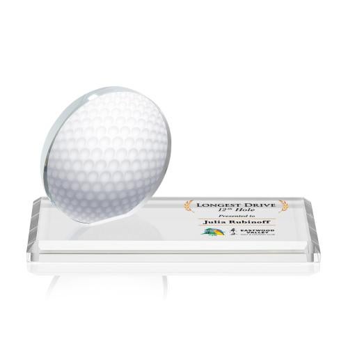 Corporate Awards - Eco Friendly Awards - Wood Awards - Northam Full Color Golf Circle Award