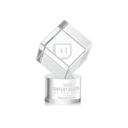 Corporate Awards - Crystal Awards - Burrill Clear on Marvel Base Crystal Award