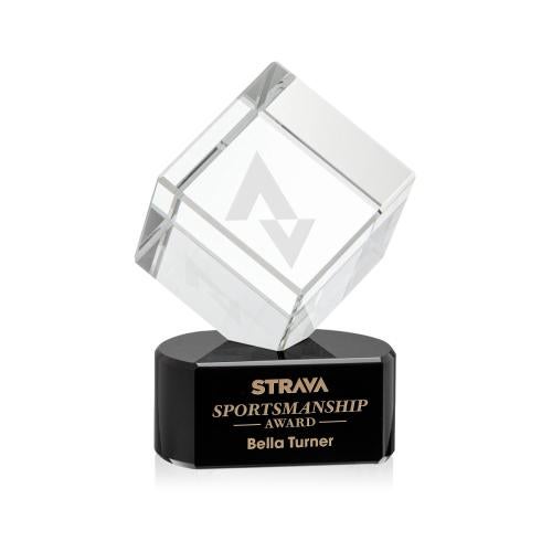 Corporate Awards - Crystal Awards - Burrill Black on Paragon Base Crystal Award