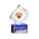 Burrill Full Color Blue on Paragon Base Crystal Award
