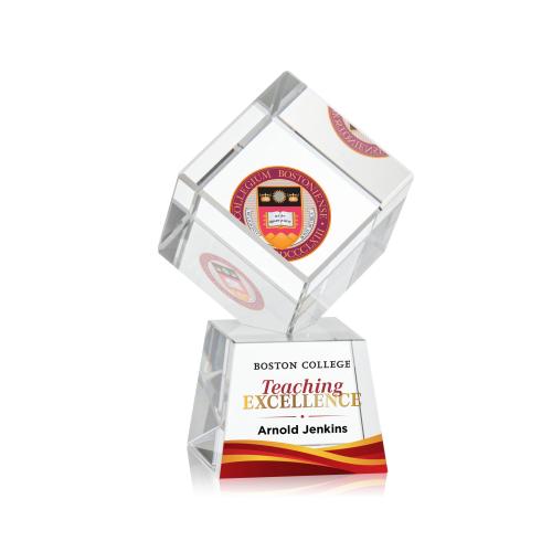 Corporate Awards - Full Color Awards - Burrill Full Color Clear on Robson Base Crystal Award