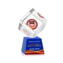 Burrill Full Color Blue on Robson Base Crystal Award