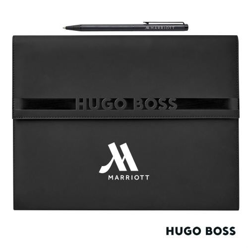 Corporate Recognition Gifts - Executive Gifts - Hugo Boss&reg; Cloud Ballpoint Pen & A4 Folder Set