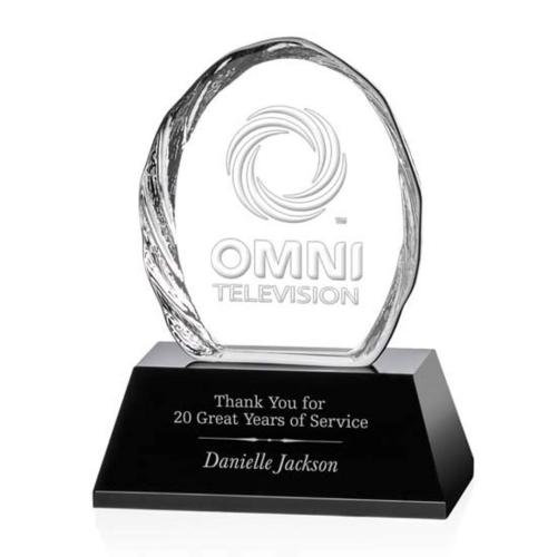 Corporate Awards - Crystal Awards - Tottenham Liquid&trade; Black Arch & Crescent Crystal Award