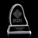 Adelaide Liquid&trade; Clear on Base Arch & Crescent Crystal Award