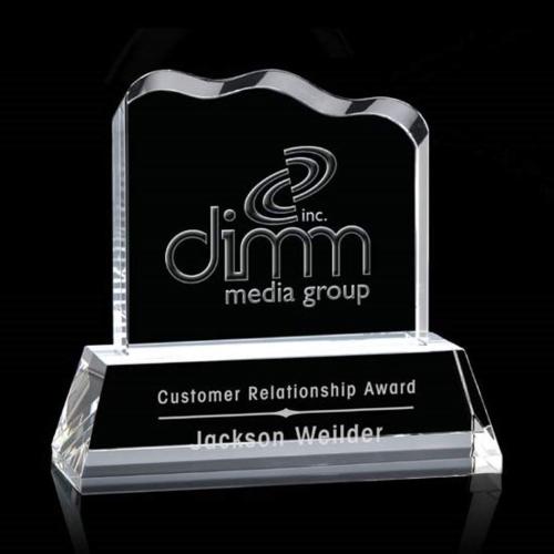 Corporate Awards - Crystal Awards - Lennox Liquid&trade; Clear Abstract / Misc Crystal Award