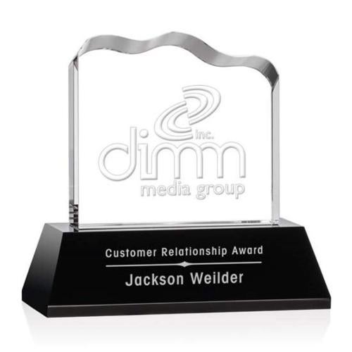 Corporate Awards - Crystal Awards - Lennox Liquid&trade; Black Abstract / Misc Crystal Award