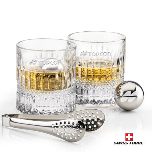 Swiss Force® S/S Balls & 2 Hathaway OTR Corporate Recognition Gifts - Etched Barware - Swiss Force® S/S Balls & 2 Hathaway OTR