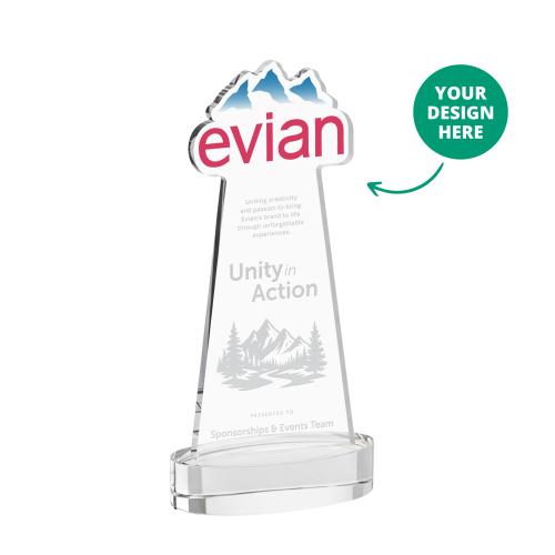 Corporate Awards - Crystal Awards - EdgeCraft Tapered Clear (via Air) on Alberton Abstract / Misc Crystal Award