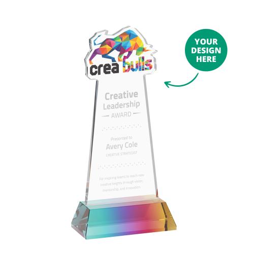 Corporate Awards - Crystal Awards - EdgeCraft Tapered Prismatic (via Air) on Hartford Abstract / Misc Crystal Award