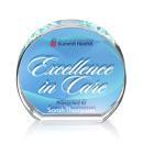 Abrams Double Sided Full Color Circle Crystal Award