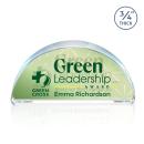 Rosella Double Sided Full Color Arch & Crescent Crystal Award