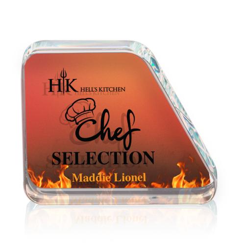 Corporate Awards - Full Color Awards - Lada Double Sided Full Color Peak Crystal Award