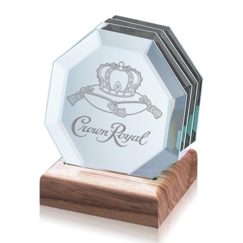 Corporate Recognition Gifts - Desk Accessories - Melrose Coasters - Set of 4 