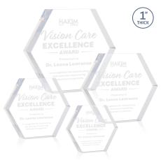Markville Hexagon Clear Acrylic Award - Acrylic Awards