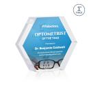 Markville Hexagon Full Color Double Sided Clear Acrylic Award