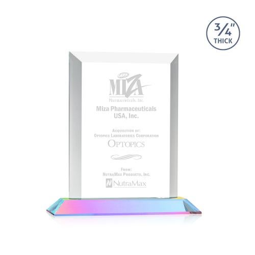 Corporate Awards - Crystal Awards - Harrington Prismatic Rectangle Crystal Award