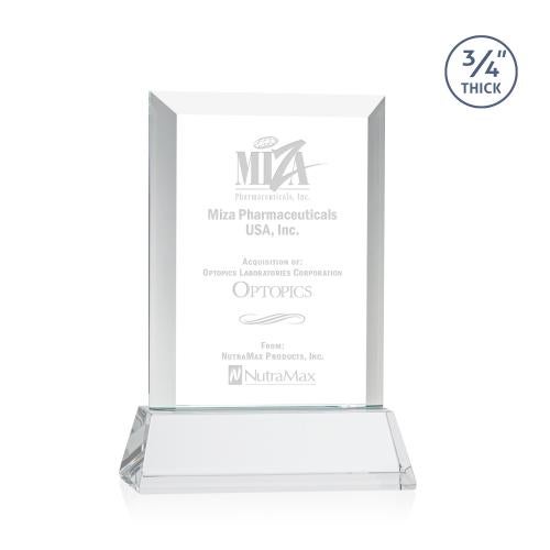 Corporate Awards - Crystal Awards - Harrington Clear on Newhaven Rectangle Crystal Award