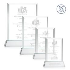 Harrington Clear on Newhaven Rectangle Crystal Award - Crystal Awards