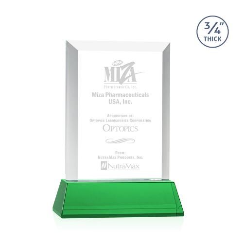 Corporate Awards - Crystal Awards - Harrington Green on Newhaven Rectangle Crystal Award