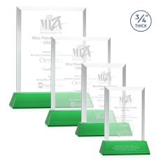 Harrington Green on Newhaven Rectangle Crystal Award - Crystal Awards