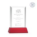 Harrington Red on Newhaven Rectangle Crystal Award