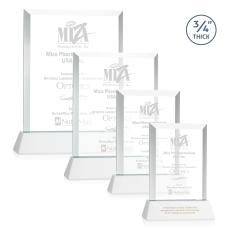 Harrington White on Newhaven Rectangle Crystal Award - Corporate Awards